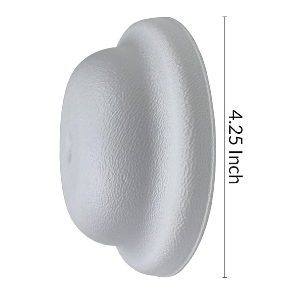 Clean-Out Cover Plate, 4-1/4 In. Diameter Plastic Bellshape White